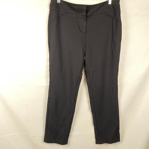 Nanette by Nanette Lepore Black Ponte Knit Career Pants Size 12 - Picture 1 of 8